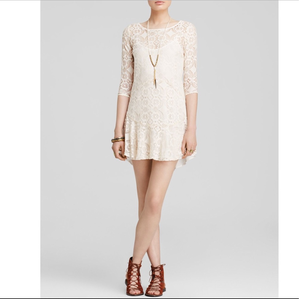 Free People Off-White Lace Dress